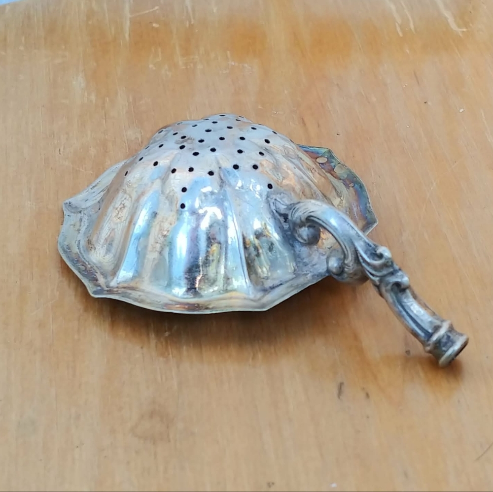 Antique Silver Sugar Sifter Strainer | Germany | Patina | Immigrant Heirloom - Picture 7 of 7